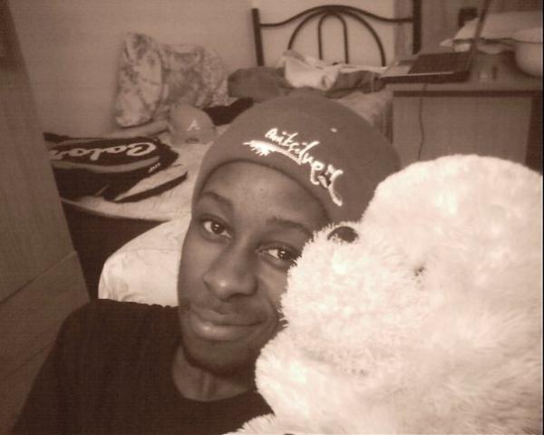 me and steven, hes the mascot for our local supporters club
