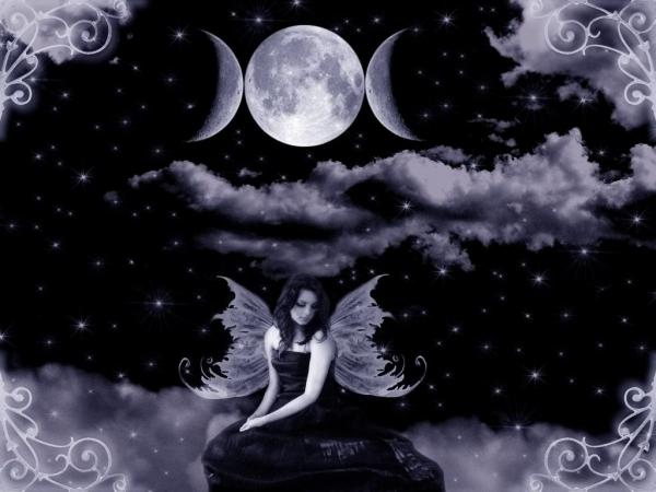 dark fairy moon night