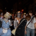 zombie rollerskaters causing a traffic jam in Oxford Street.